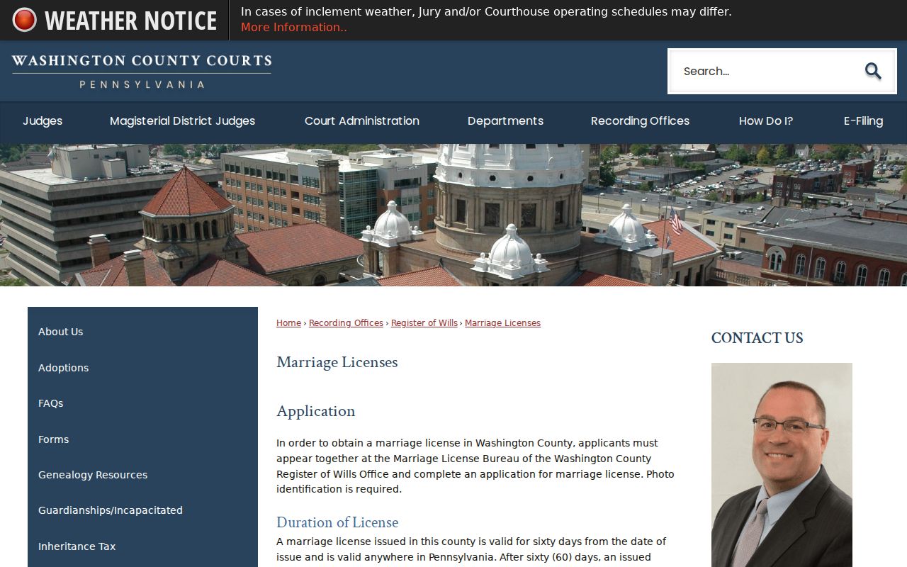 Washington city directory research with Washington County marriage-license information
